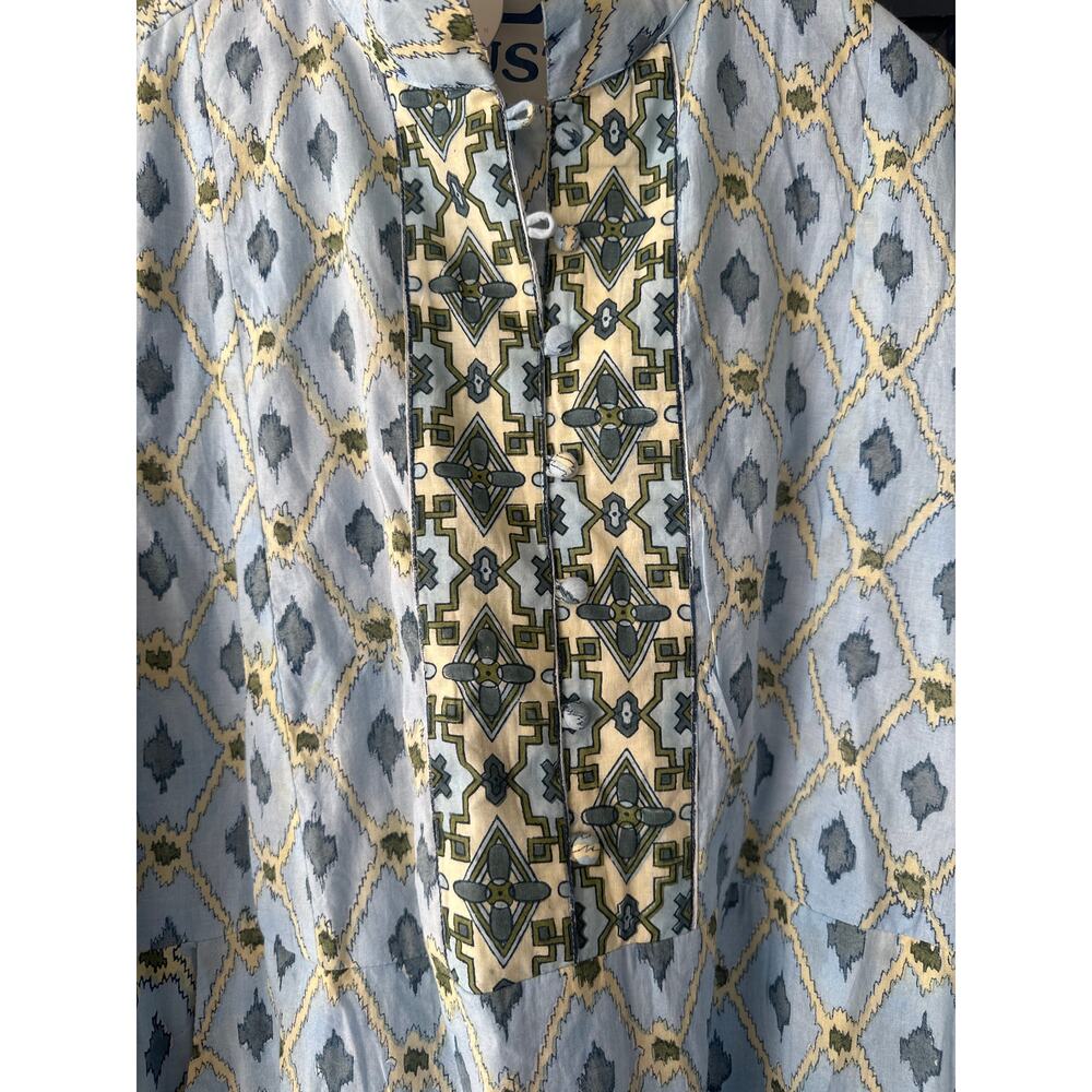 NWT Victoria Dunn Mulberry Ikat Midi Dress Mixed Print 3/4 sleeve large - Picture 3 of 7